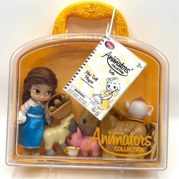 Disney Animators' Collection Belle, Beauty and the Beast Mini Doll Play Set Case - Picture 4 of 4